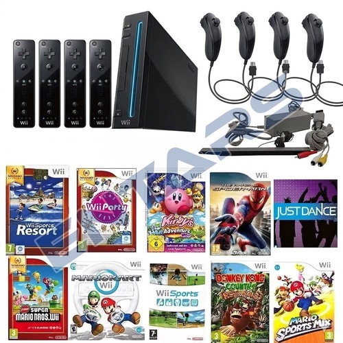 Nintendo wii console nera 4 - console,